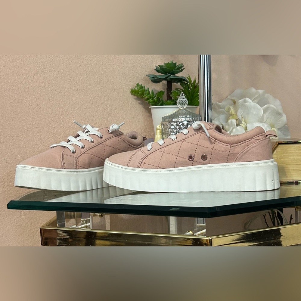 Roxy Blush Pink Chunky Platform Sneakers Size 10 - Picture 12 of 16